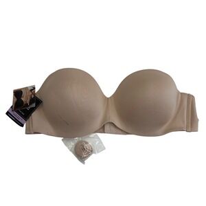 Maidenform Strapless Bra Full Coverage Underwire Size 38C Beige NWT‎